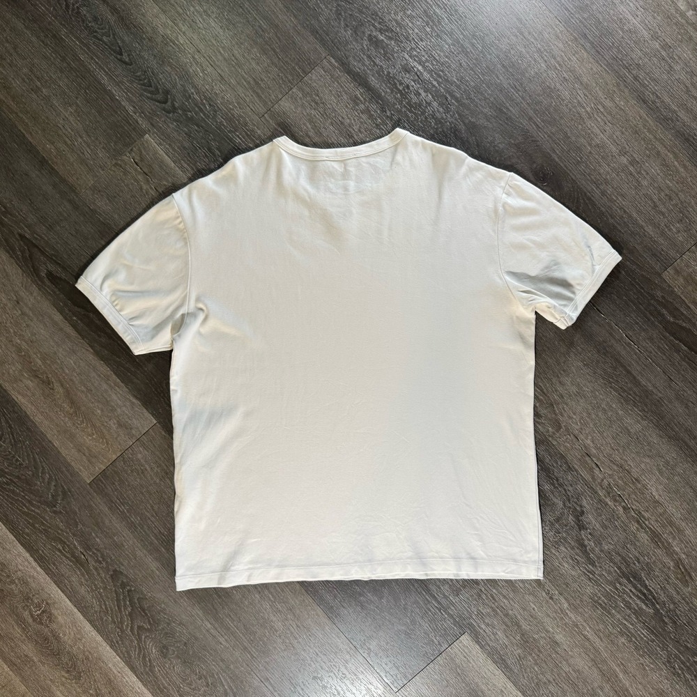 Prada White Triangle Logo T-Shirt Men's XXL Cotton Short Sleeve - Picture 2 of 9
